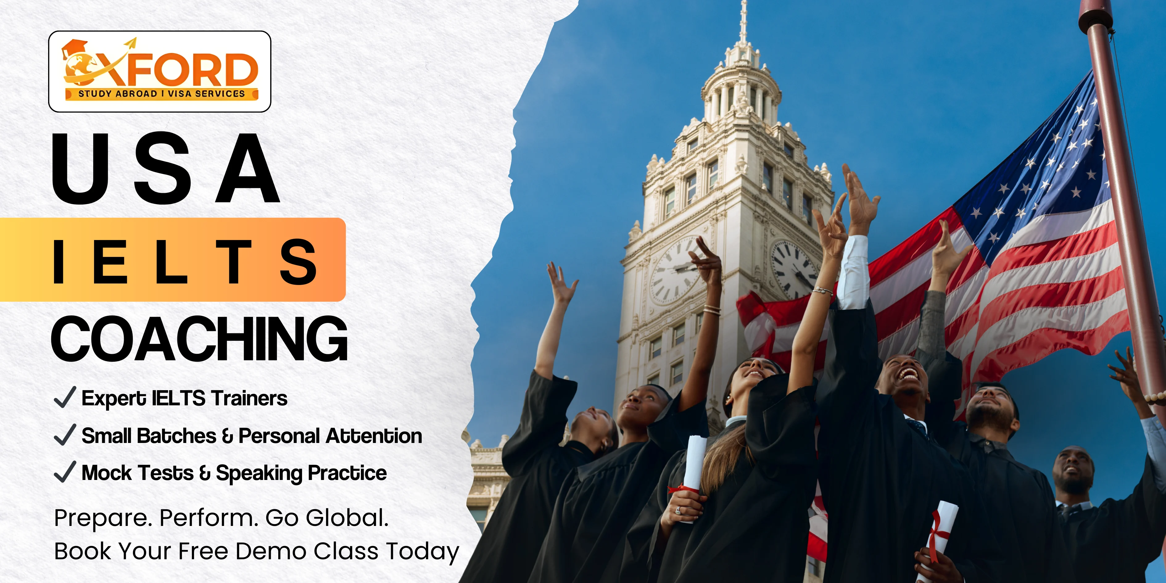 IELTS Coaching USA from Sonipat – IELTS preparation, study abroad counseling, and complete USA admission