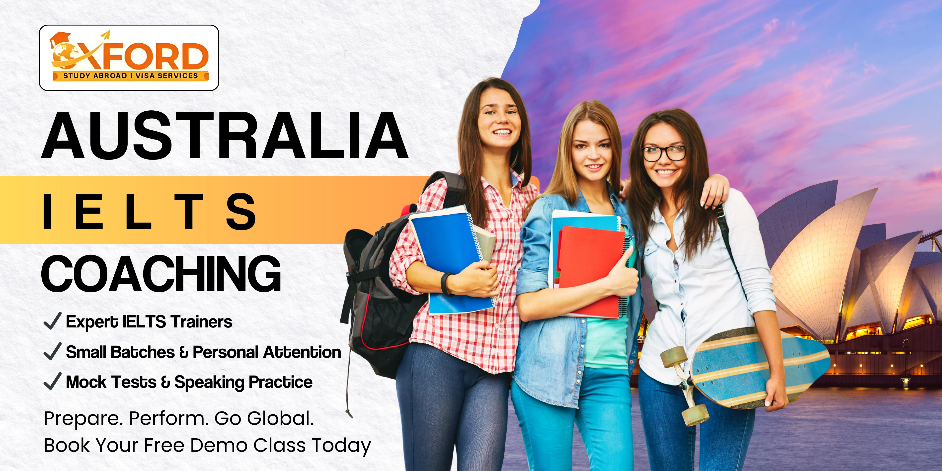 IELTS Coaching for Australia in Sonipat – IELTS preparation, Australian university admissions, visa process, and study abroad planning